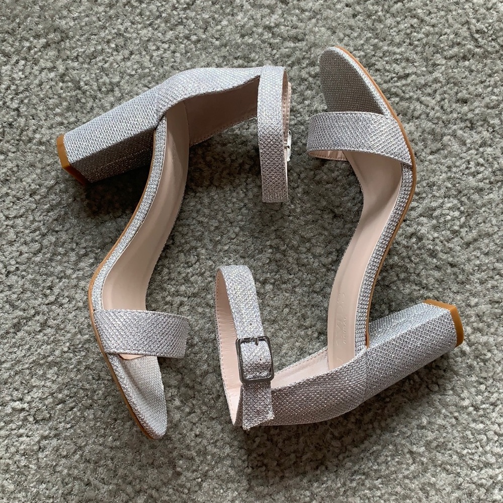 David’s Bridal Arya Block Heel Ankle Strap Sandal